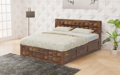 Dimand Bed With Hydraulic Storage in Sheesham Wood By Classic Wood