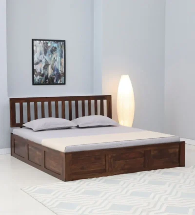 Safari Sheesham Wood Bed Online box Storage By Classic Wood
