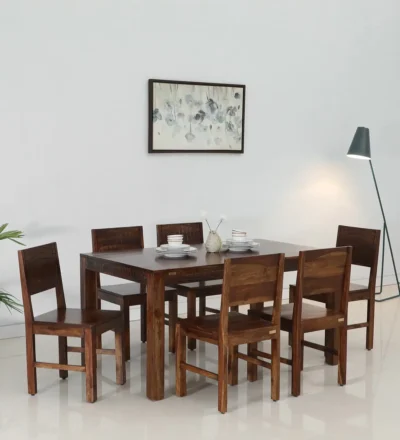Classic Wooden Dining Home Set with Sleek Finish and Comfortable Chair Design