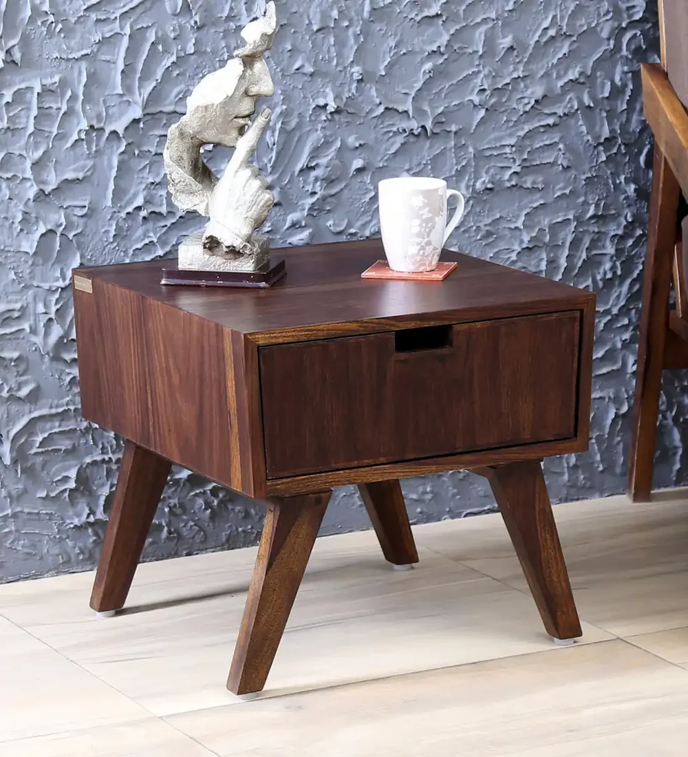 Kario Solid Sheesham Wood Bedside Table
