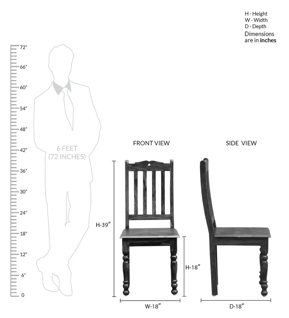 Lecxi Solid Sheesham Wood 6 Seater Dining Table Set - Image 3