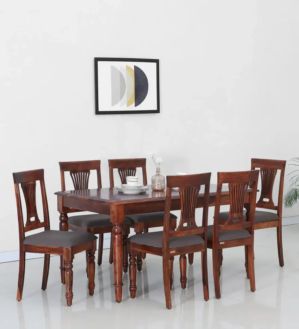 Morden Solid Wood 6 Seater Dining Set By Classic Wood - Image 5