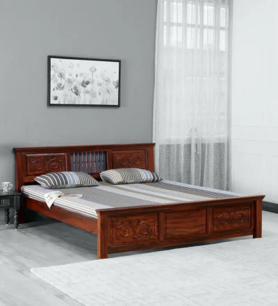Wooden bed in Bangalore Without Storage By Classic Wood