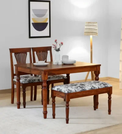 Dining Table Set Handcrafted Made from Durable Solid Indian Wood