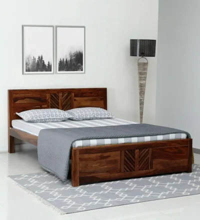 Guest Sheesham Wood Bed Without Storage Bed By Classic Wood