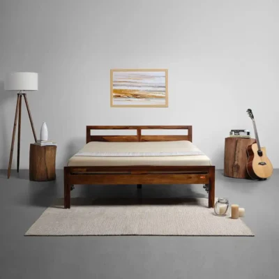 Elegant Wooden Bed Without Storage By Classic Wood