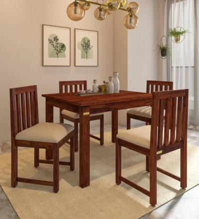 Rbbey Sheesham Wood 4 Seater Dining Set By Classic Wood