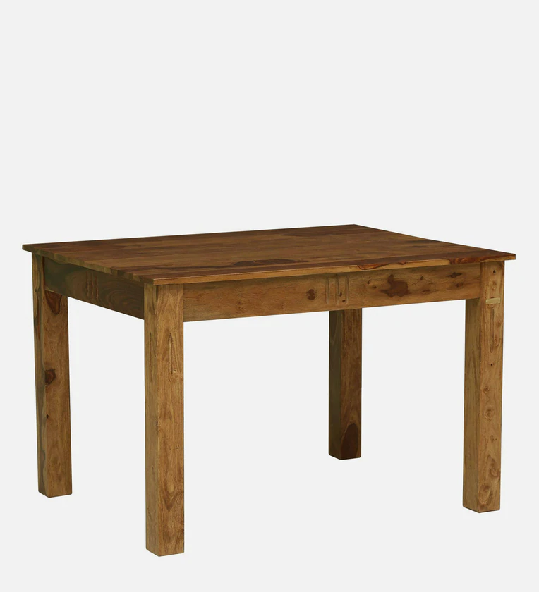 Wooden Frame Dining Table Set with Rustic Chairs and Rectangular Top Design - Image 5