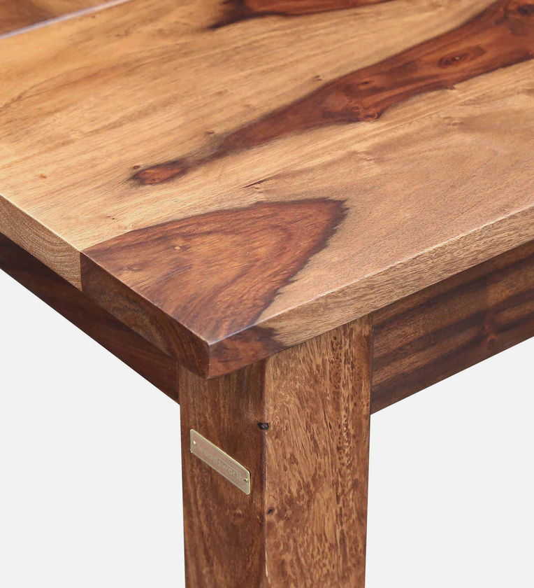 Wooden Frame Dining Table Set with Rustic Chairs and Rectangular Top Design - Image 9