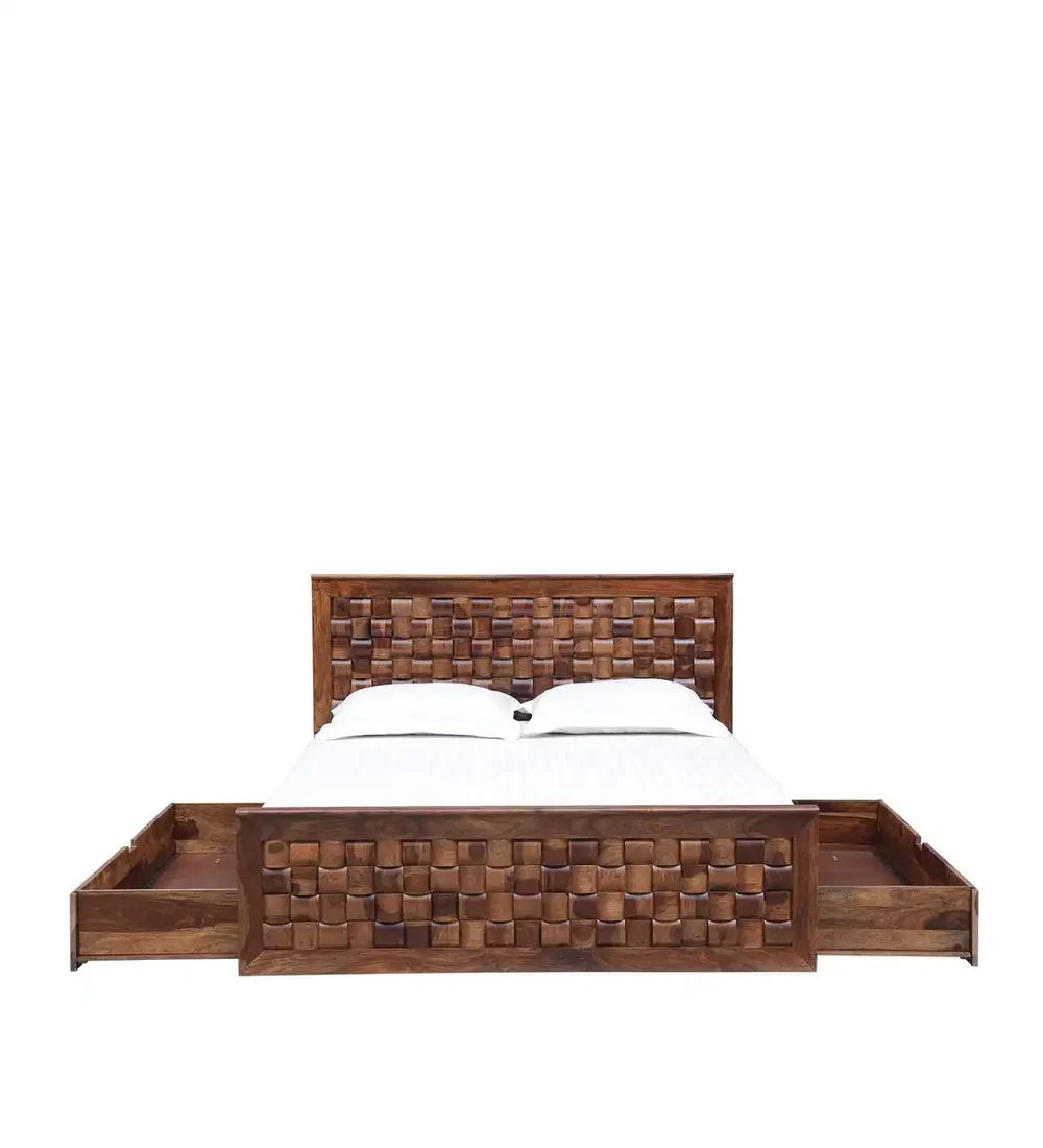 Plushio Wooden Bed Design With Drawer Storage Bed By Classic Wood - Image 4