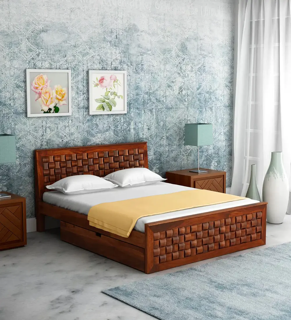 Plushio Wooden Bed Design With Drawer Storage Bed By Classic Wood - Image 5