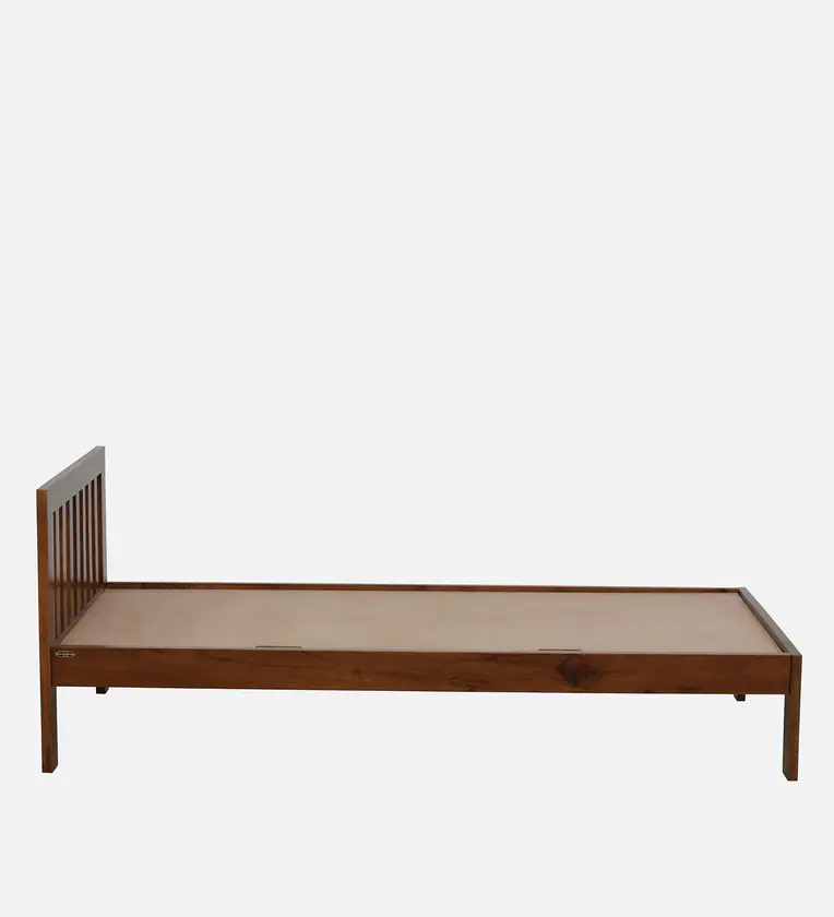 Vintage Sheesham Single Bed with Carved Footboard By Classic Wood - Image 3