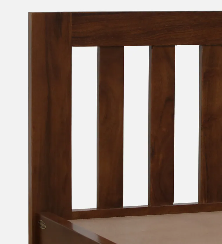 Vintage Sheesham Single Bed with Carved Footboard By Classic Wood - Image 7
