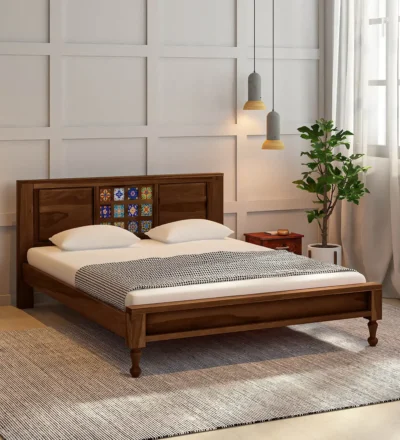 Graceful Headrest Bed Without Storage By Classic Wood