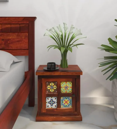 Calmest Bedside Table Sheesham Wood With Drawer By Classic Wood