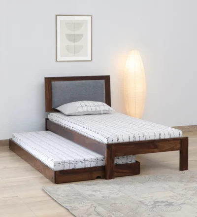Srevik Sheesham Wood Single Bed With Trundle By Classic Wood