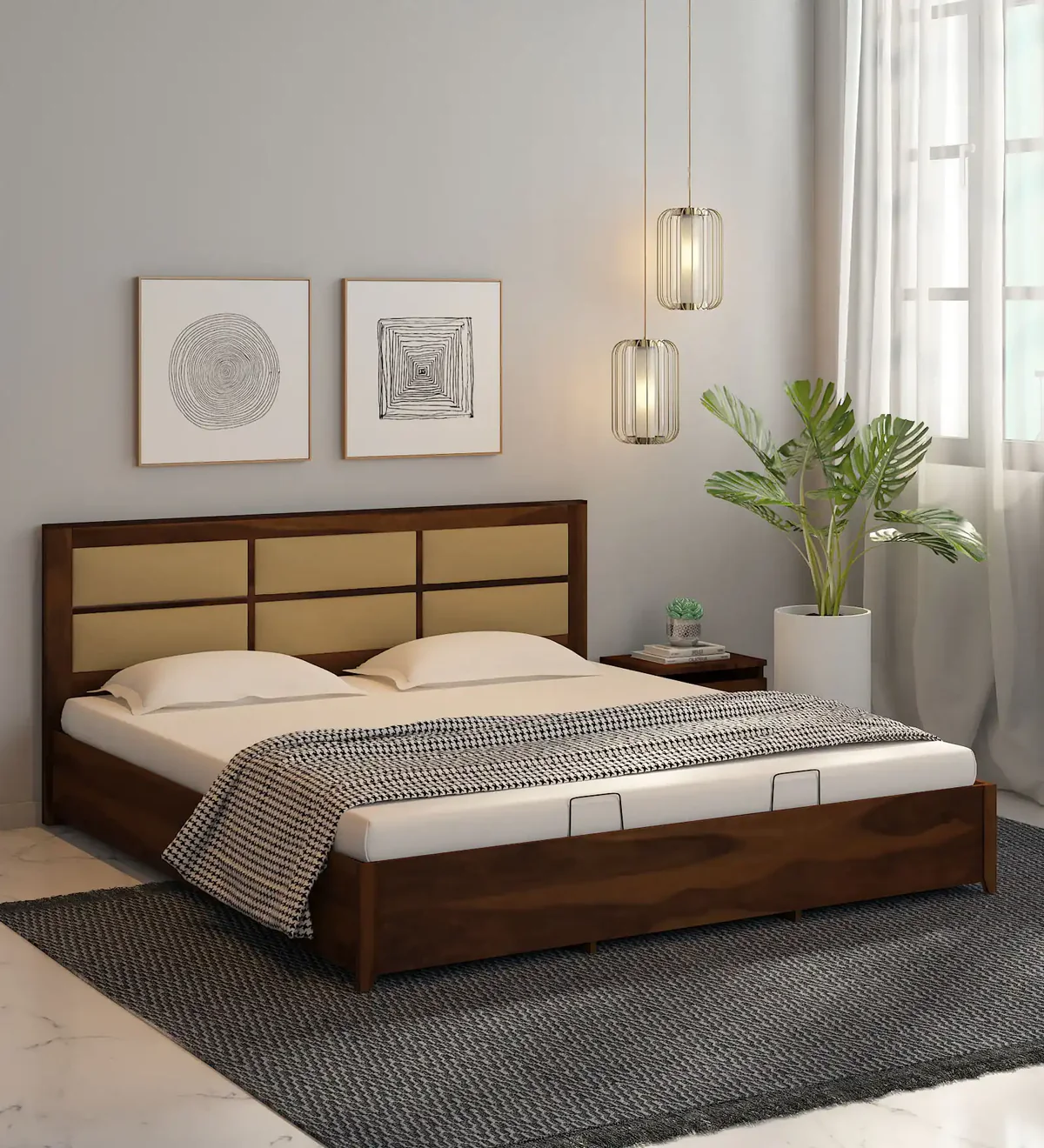 Grain Solid Wood Bed Hydraulic Storage By Classic Wood