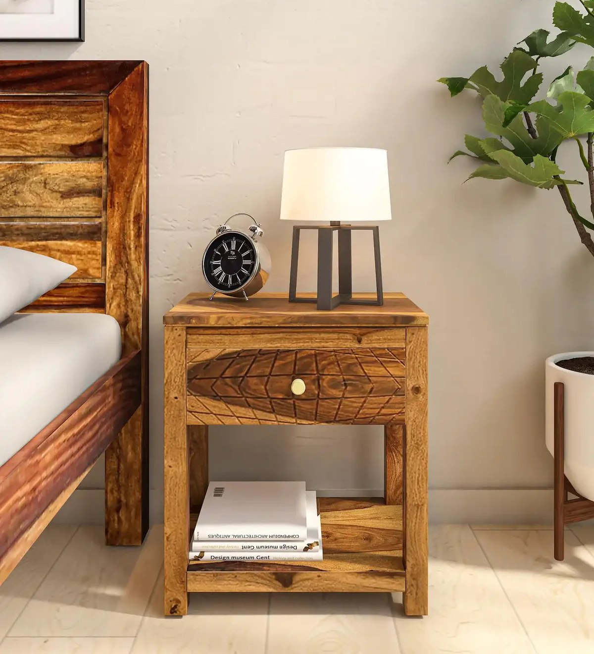 Varmonia Solid Wood Bedside