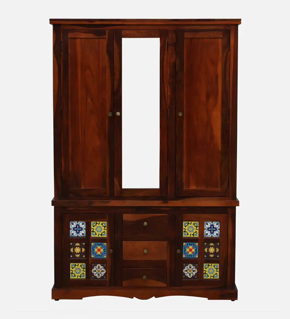 Solid Sheesham Wood Wardrobe 3 Door for Bedroom By Classic Wood - Image 4