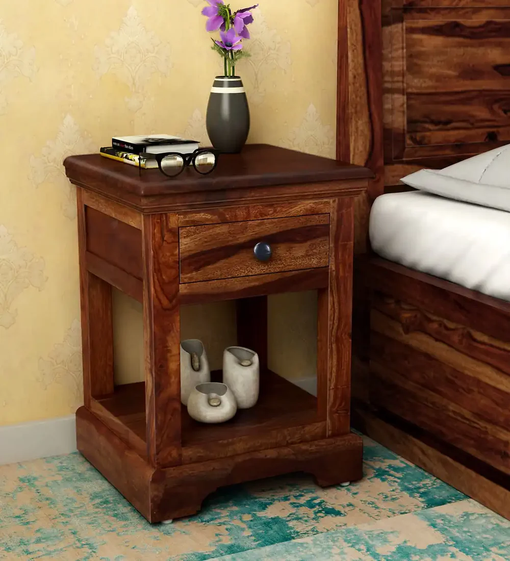 Premium Wooden Bedside Table By Classic Wood - Image 6