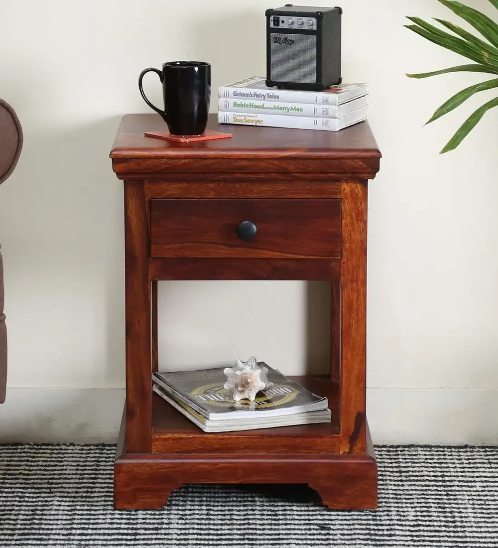 Premium Wooden Bedside Table By Classic Wood - Image 2