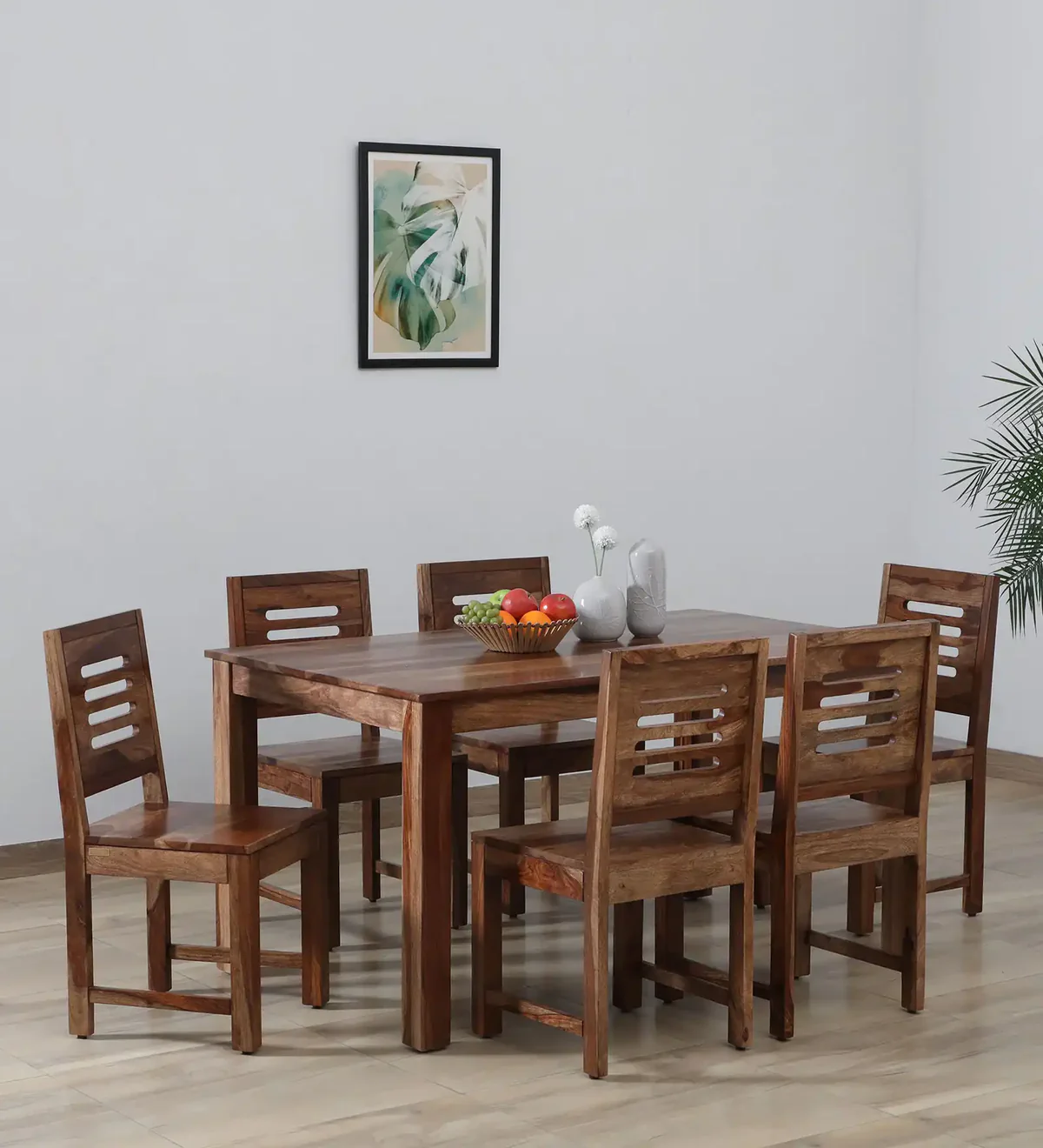 Solid Wood 6 Seater Dining Table Set By Classic Wood