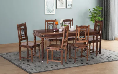 Premium Dining Set Home with Strong Frame and Elegant Wood Finish