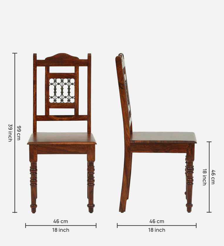 Rustic Dining Set with Compact Table and Slim Backrest Upholstered Wooden Chairs - Image 3