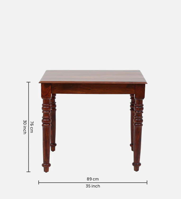 Rustic Dining Set with Compact Table and Slim Backrest Upholstered Wooden Chairs - Image 10