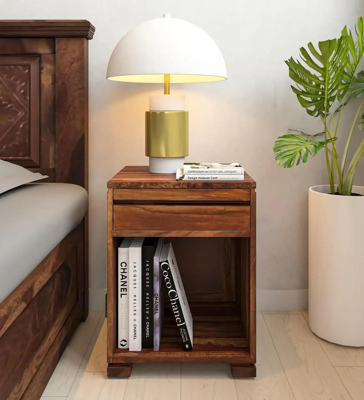 Roscow Solid Wood Nightstand Bedside Table