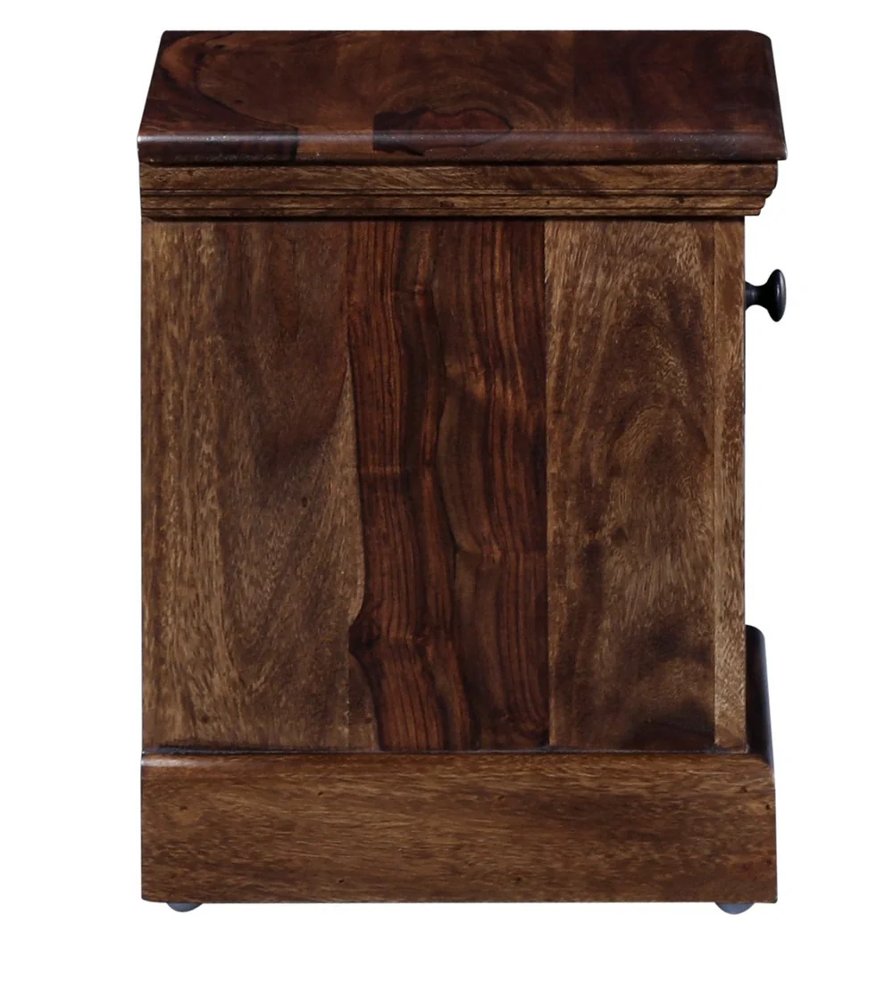 Auryn Wooden Bedside Table With Drawer By Classic Wood - Image 8