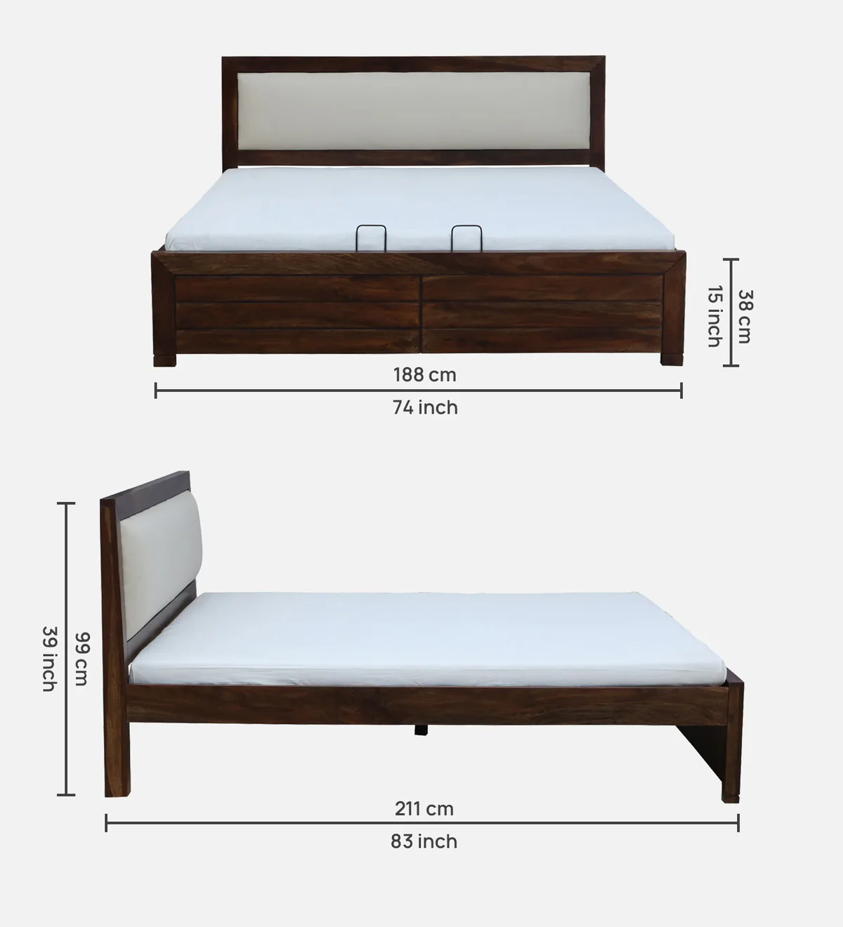 Roscow Sheesham Wood Beds - Image 3