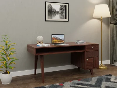 Study Table for Dual Use – Laptop Desk with Bookshelf and Drawer