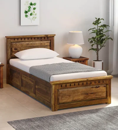 Affordable Sheesham Single Bed with Simple Design and Finish By Classic Wood
