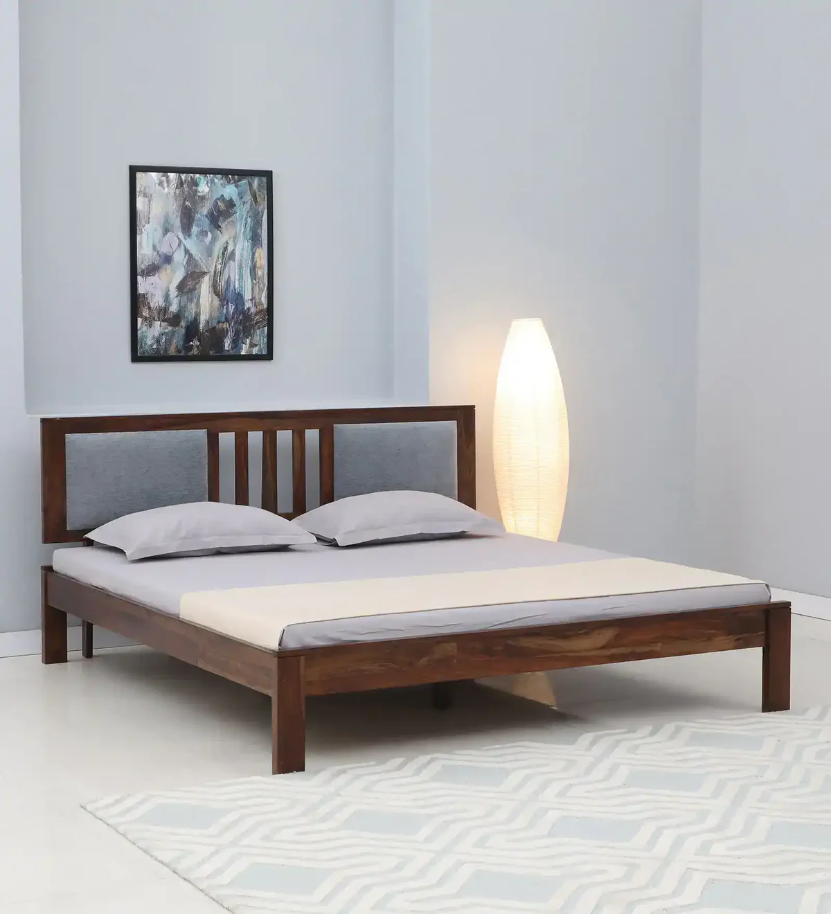 Timeless Design Bed Without Storage in Hardwood Finish by Classic Wood