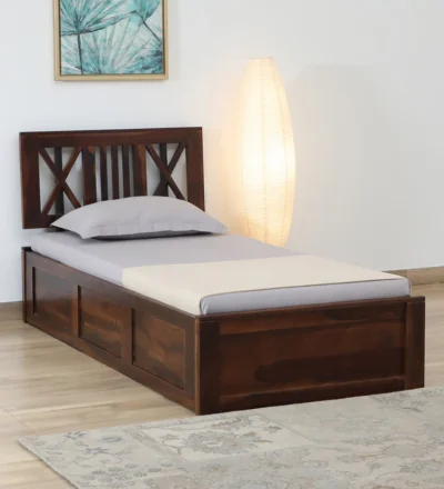 Designer Single Bed in Solid Sheesham Wood for Modern Homes By Sarve Furniture