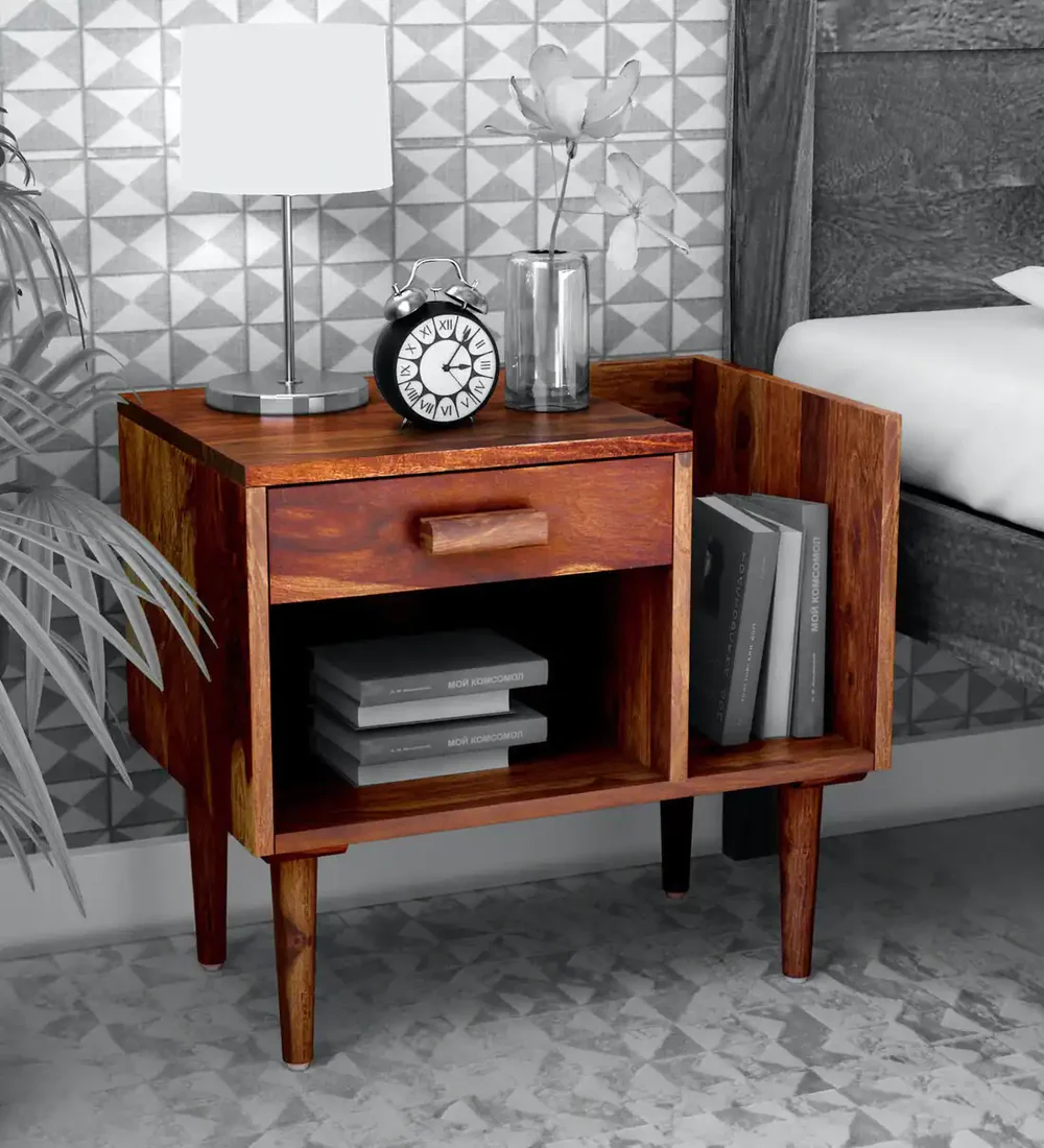 Vexo Solid Wood Bed Side Table - Image 5