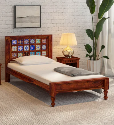 Affordable Single Bed with Sturdy Legs in Sheesham Wood By Classic Wood