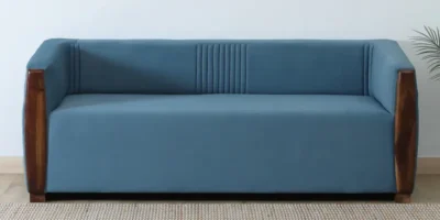 Spacious Three Seater Sofa with Side Arms and Supportive Backrest
