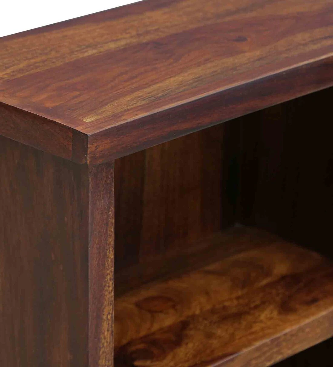 Elegant Sheesham Wood Bookcase with Sliding Doors and Ample Storage - Image 9