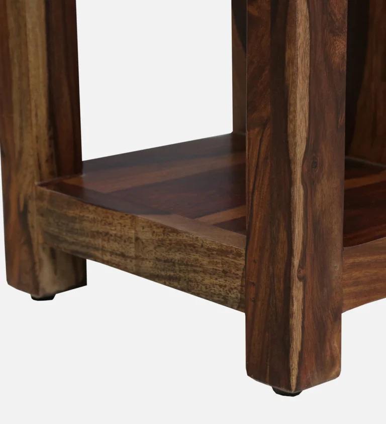 Compact Sheesham Bookshelf with Bottom Storage Drawer and Open Display - Image 8