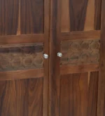 Tall Wardrobe in Sheesham Wood with Double Door and Storage By Classic Wood - Image 11