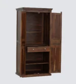 Tall Wardrobe in Sheesham Wood with Double Door and Storage By Classic Wood - Image 5