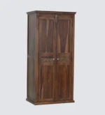 Tall Wardrobe in Sheesham Wood with Double Door and Storage By Classic Wood - Image 7