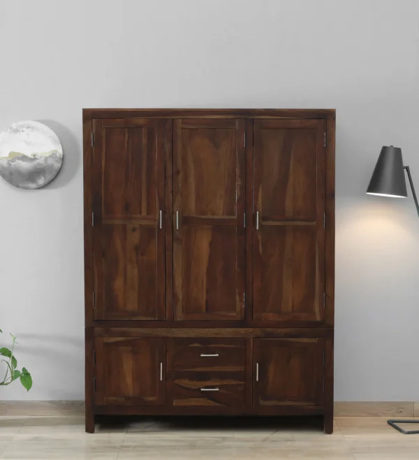 Classic Sheesham Almirah for Clothing and Linen Storage By Classic Wood