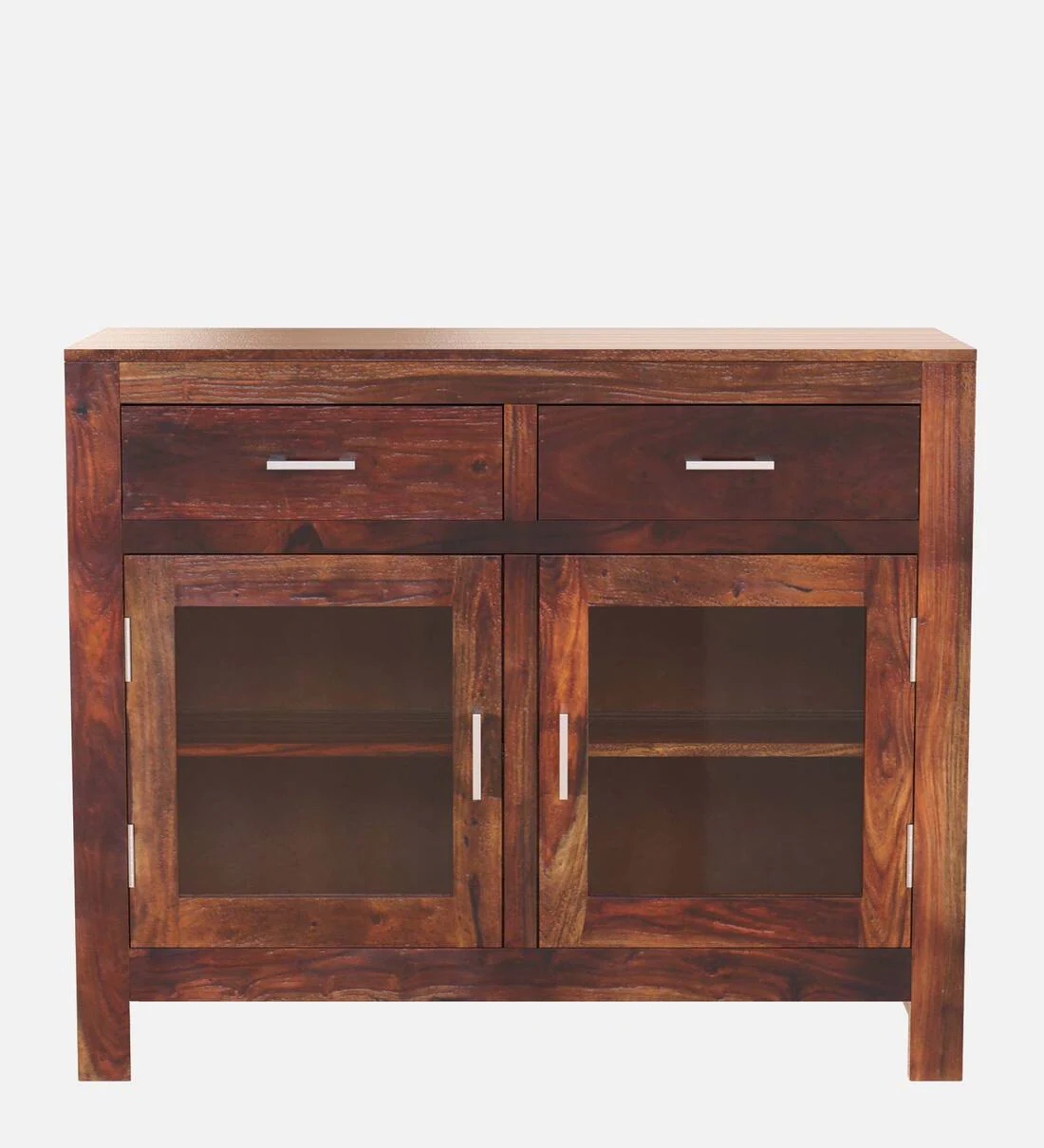 Premium Wooden Crockery Unit with Glass Front and Ample Internal Storage - Image 7