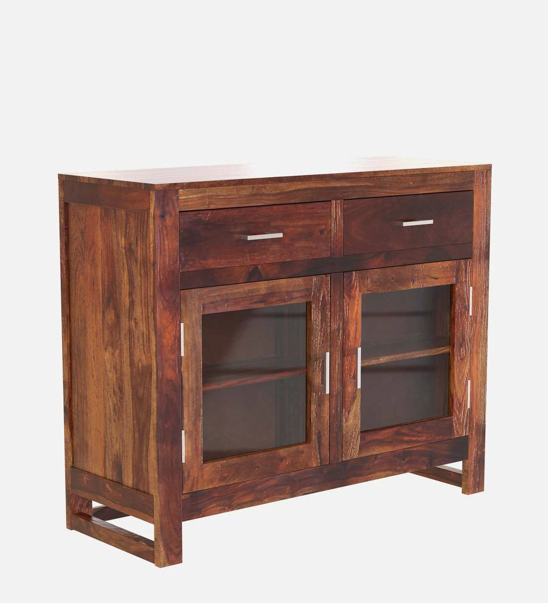 Premium Wooden Crockery Unit with Glass Front and Ample Internal Storage - Image 9