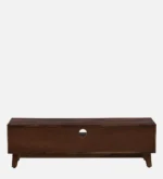 Sheesham Wood TV Stand with Sliding Doors and Open Display Shelf - Image 8