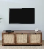 Sheesham TV Cabinet for Home with Modern Layout and Cable Management