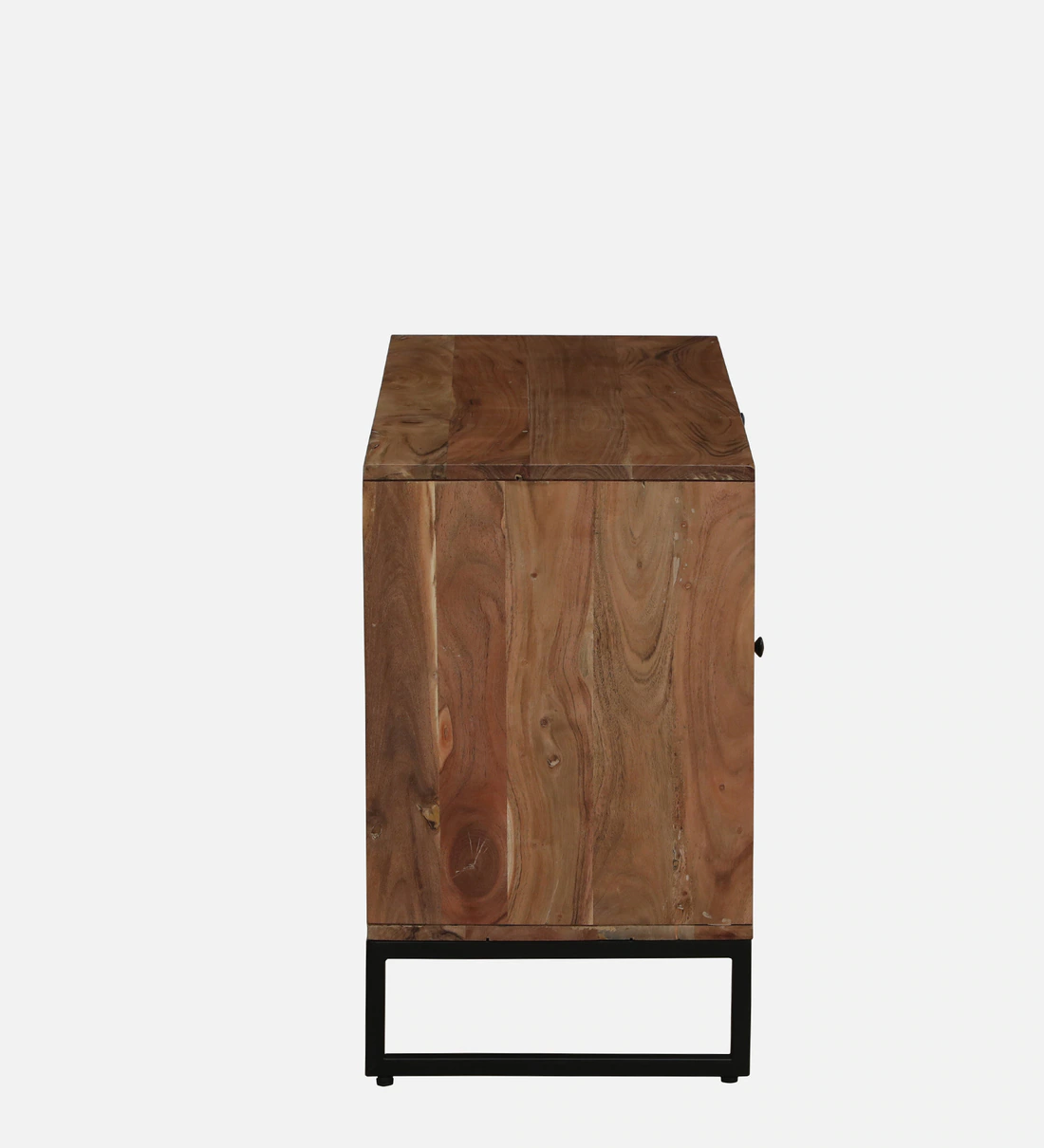 Rustic Teak Sideboard with Carved Panels and Wide Storage Compartments1 Darwer - Image 6